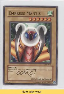 Empress Mantis Unlimited YuGiOh Labyrinth of Nightmare #LON-040 2003 READ 1a1 - Image 1