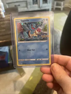 Pokemon TCG 2022 SQUIRTLE STAMPED POKEMON GO PROMO MINT NEVER PLAYED (SWIRL) - Image 1