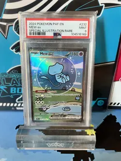 PSA 9 Pokemon 2024 Paldean Fates Mew EX Special Illustration Rare #232 - Image 1