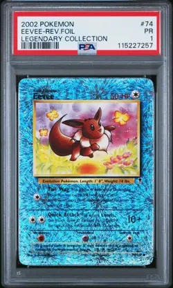 PSA 1 Pokemon Eevee 74/110 Legendary Collection Reverse Holo - Image 1