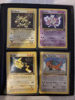 Pokemon Movie Black Star Promo Mewtwo, Pikachu, Dragonite, Electabuzz Bundle - Image 1