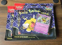Pokemon Scarlet & Violet Paldean Fates Tech Sticker Collection Sealed Blister - Image 1