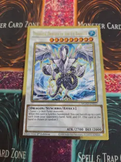 Yugioh Trishula, Dragon of the Ice Barrier MGED-EN027 Premium Gold 1st Ed NM - Image 1