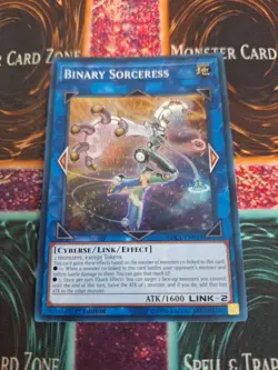 Yugioh Binary Sorceress SDCL-EN043 Super Rare 1st Edition Near Mint - Image 1