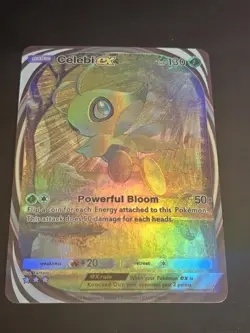 Celebi EX TCG Pocket Custom Textured Color Flash Fanart Card - Image 2