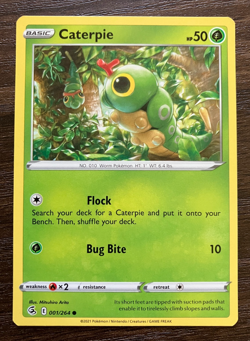 Caterpie 001/264 - 2021 Pokemon Fusion Strike Common Card - CLEAN NM - Image 1