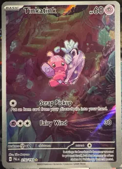 Pokemon TCG Tinkatink 216/193 Sv02 Paldea Evolved Holo Card, Near Mint Condition - Image 1