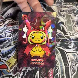 Poncho Pikachu Red Gyarados Ice Holo Pokemon Card Database Team Rocket Peru - Image 2