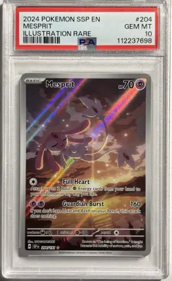 PSA 10 Mesprit 204/191 - Surging Sparks Illustration Rare Holo Pokemon Card - Image 1