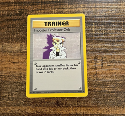 Imposter Professor Oak 73/102 Rare Non Holo WOTC TCG Base Set Pokemon Card LP - Image 2