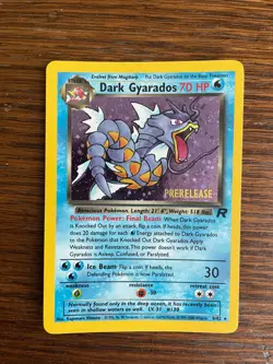 Dark Gyarados #08/82 Pokemon Card Holo Prerelease WOTC Near Mint or Better - Image 1