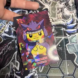 Poncho Pikachu Gengar Ice Holo Pokemon Card Database Team Rocket Peru - Image 2