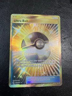 Ultra Ball - 161/149 - Sun & Moon Base Set Secret Rare Card NM - Pokemon TCG - Image 1