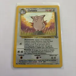 Clefable 1/64 Pokemon Card Jungle Holo WOTC 1999 LP Rare - Image 1
