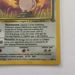Clefable 1/64 Pokemon Card Jungle Holo WOTC 1999 LP Rare - Image 5