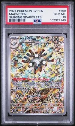 PSA 10 Magneton ETB Promo 159 Surging Sparks Scarlet & Violet Pokemon Card Game - Image 1