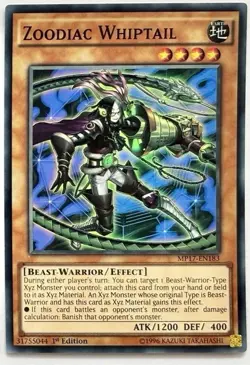 MP17-EN183 Zoodiac Whiptail - Super Rare 1st Edition Near Mint YuGiOh Card - Image 1