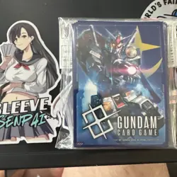 Gundam Card Game Official Sleeve 01 Gundam EFSF 70 Sleeves NEW - Image 1