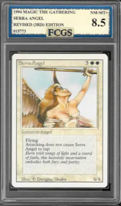 1994 MTG Revised (3rd) Edition Serra Angel Graded FCGS 8.5 NM-MT+ - Image 1