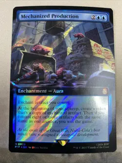 Mechanized Production SURGE FOIL EXTENDED ART Fallout PIP MTG Magic Gathering - Image 1
