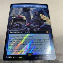 Mechanized Production SURGE FOIL EXTENDED ART Fallout PIP MTG Magic Gathering - Image 2