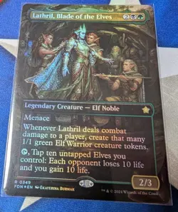 Lathril, Blade Of The Elves Borderless FDN NM Foil MTG Foundations - Image 1