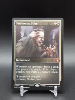 Near Mint, English - 1 x MTG Smothering Tithe - Foil Etched Commander Masters - Image 1