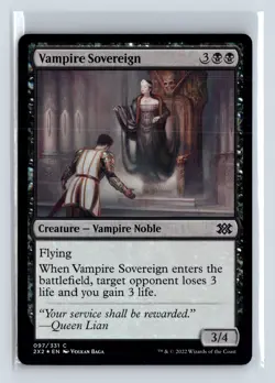 Foil VAMPIRE SOVEREIGN - MTG Magic the Gathering Card - Double Masters 2022 - Image 1