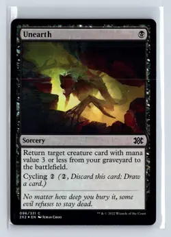 Foil UNEARTH - MTG Magic the Gathering Card - Double Masters 2022 - Common - Image 1