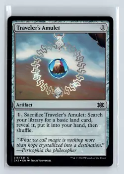 Foil TRAVELER'S AMULET - MTG Magic the Gathering Card - Double Masters 2022 - Image 1