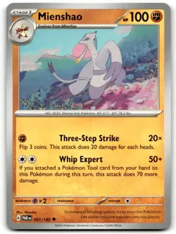 2023 Scarlet & Violet Series - Paradox Rift Pokemon TCG Card #97 Mienshao - Image 1