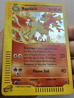 2002 RAPIDASH 26/165 EXPEDITION HOLO POKEMON TCG LIGHTLY PLAYED - Image 4