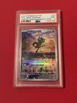 PSA 9 Teal Mask Ogerpon - 123 (Pokemon Center Exclusive) Sv: Scarlet & Violet - Image 1