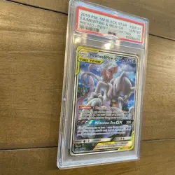 2019 POKEMON SM POWER PARTNERSHIP PROMO #SM191 FULL ART/MEWTWO & MEW GX PSA 10 - Image 2