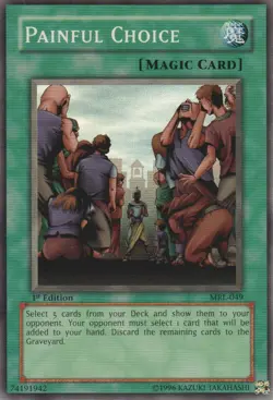 1x Painful Choice - MRL-049 - Super Rare - 1st Edition MRL - Magic Ruler YuGiOh - Image 1