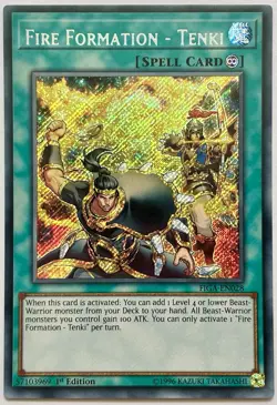 FIGA-EN028 Fire Formation - Tenki - Secret Rare 1st Edition Near Mint YuGiOh - Image 1