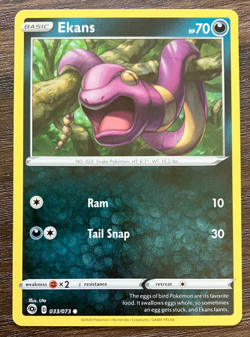 Ekans 033/073 - 2020 Pokemon Champion's Path Common Card - CLEAN NM - Image 1