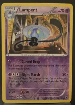Lampent 42/119 Phantom Forces Reverse Holo Uncommon Pokemon Card LP - Image 1
