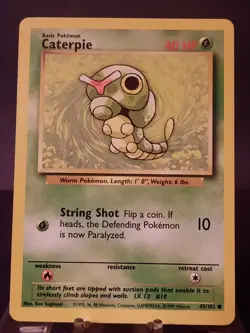 Pokemon Card Caterpie 045/102 Base Set Regular ( MINT ) - Image 1