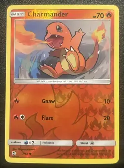 Charmander 7/68 Pokemon TCG Card Set Hidden Fates Reverse Holo (Near Mint) - Image 1