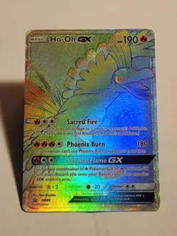 Pokemon Card Ho-oh GX SM80 Black Star PROMO ULTRA RARE Near Mint - Image 1