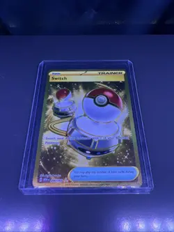 Switch 206/165 Scarlet & Violet 151 Gold Secret Rare Holo Pokemon Card NM - Image 1