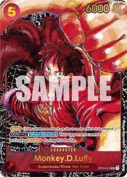 One Piece Card Game Monkey.D.Luffy (012) (Alternate Art) ST01-012 - Image 1