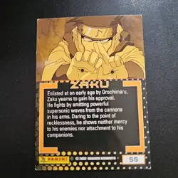 Naruto Ninja Ranks 55 Panini Card CCG TCG Rare 2002 Zaku - Image 1