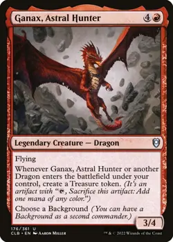 1x - Ganax, Astral Hunter - Commander Legends: Baldur's Gate - UC NM MTG - Image 1