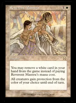 MTG Reverent Mantra LP Light Play Mercadian Masques [1075] - Image 1