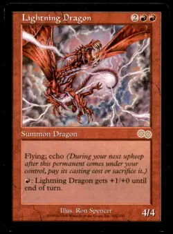 MTG Lightning Dragon LP Light Play Urza's Saga [1055] - Image 1