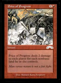 MTG Price of Progress LP Light Play Exodus [1032] - Image 1