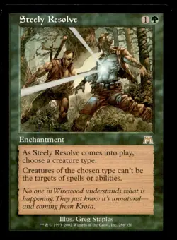 MTG Steely Resolve LP Light Play Onslaught [1067] - Image 1