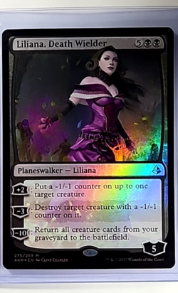 2017 MTG Magic The Gathering AMK Amonkhet Foil #275 Liliana Death Wielder - Image 1